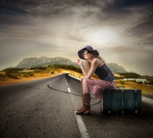 on the road